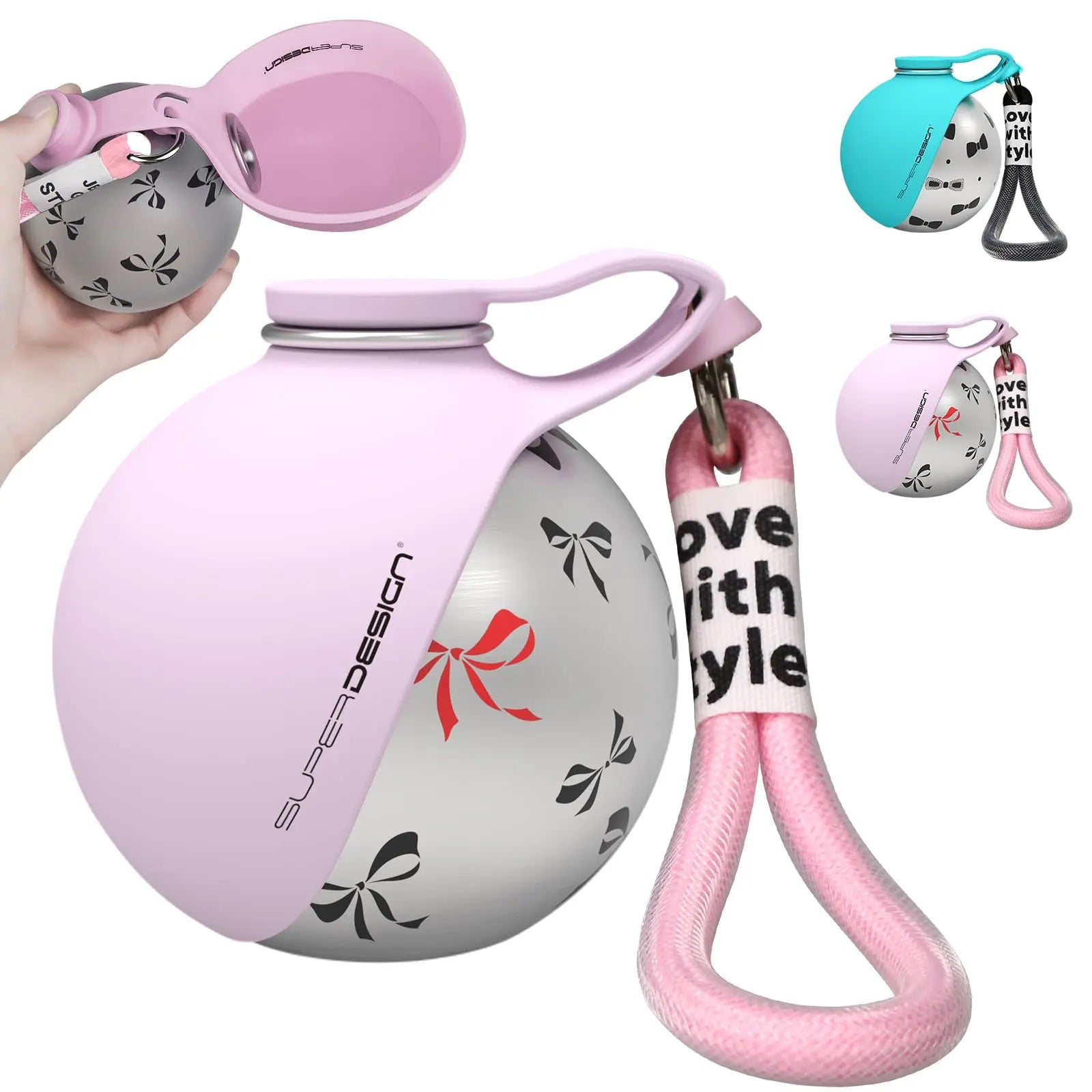 Gourde Nomade Anti-Fuite pour Petit Chien - Inox et Silicone 2-en-1