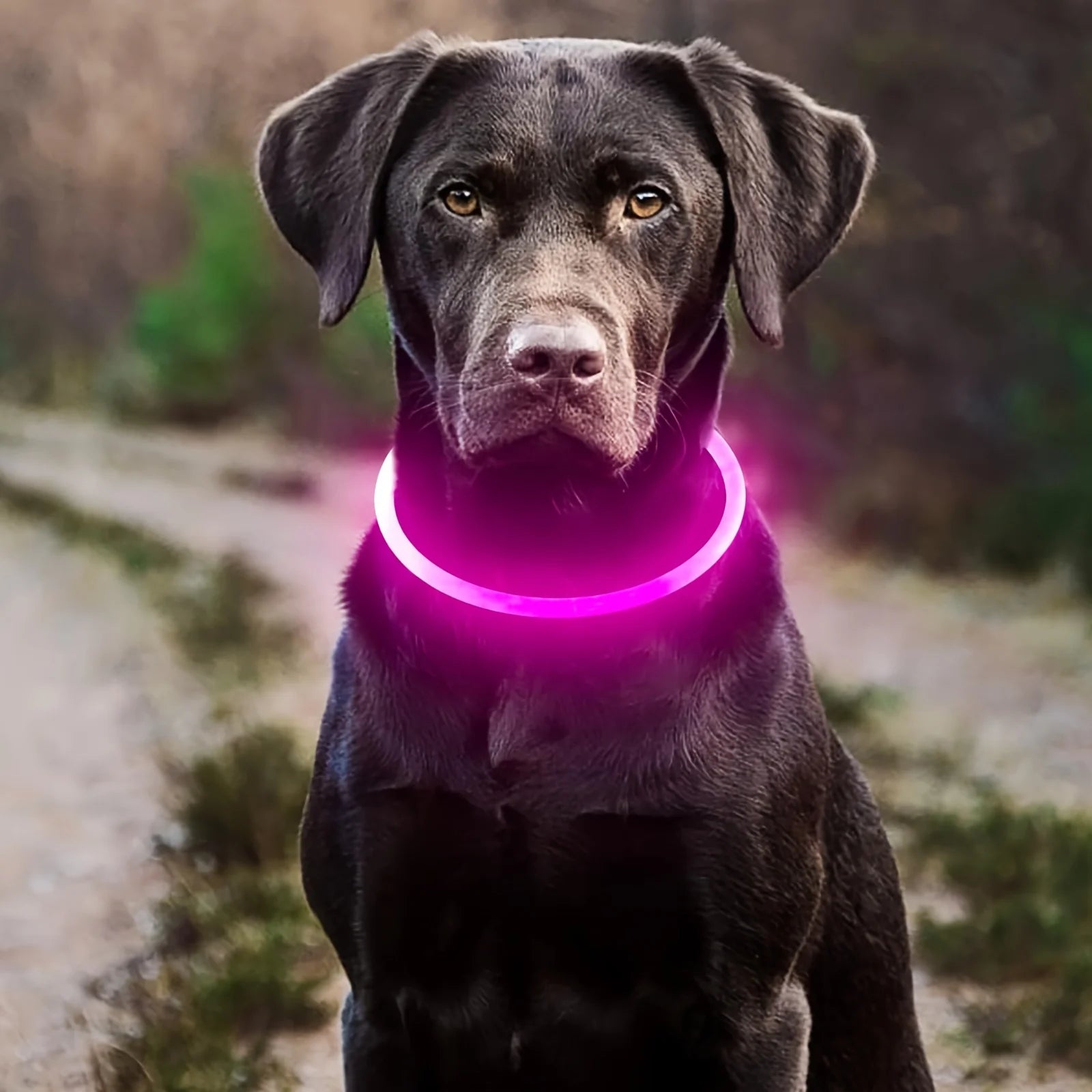 Collier Lumineux Rechargeable USB pour Chien - Visibilité Nocturne