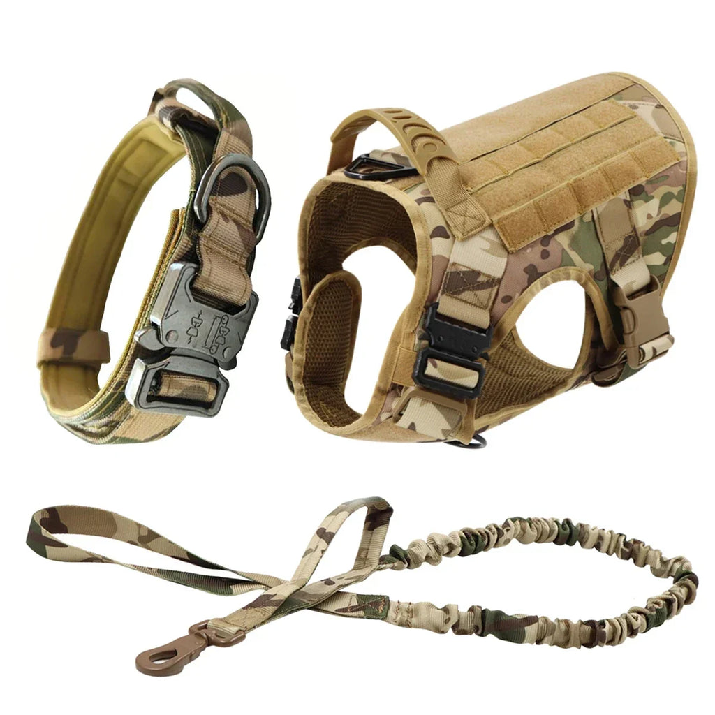 Harnais tactique pour chien, coutures renforcées