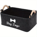 Panier de Rangement en Feutre pour Jouets de Chien