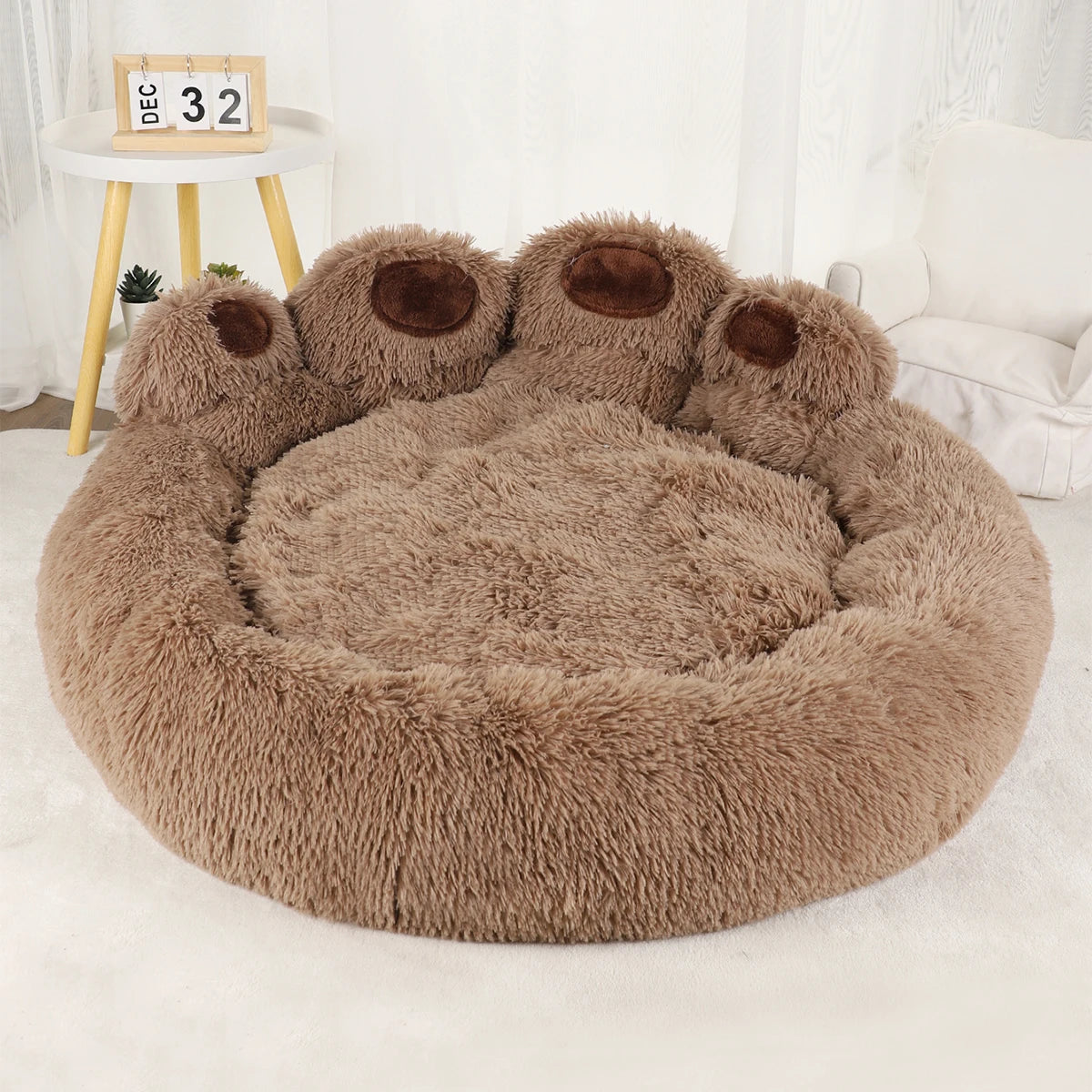 Panier Pelucheux Hiver pour Chien - Confort Douillet Grand Format