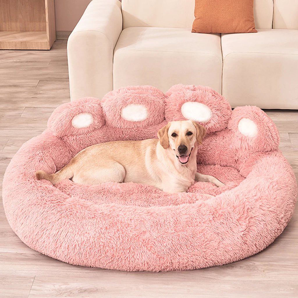 Panier Pelucheux Hiver pour Chien - Confort Douillet Grand Format