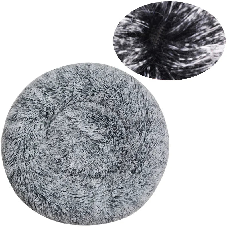 Panier rond pour chien, coloris gris