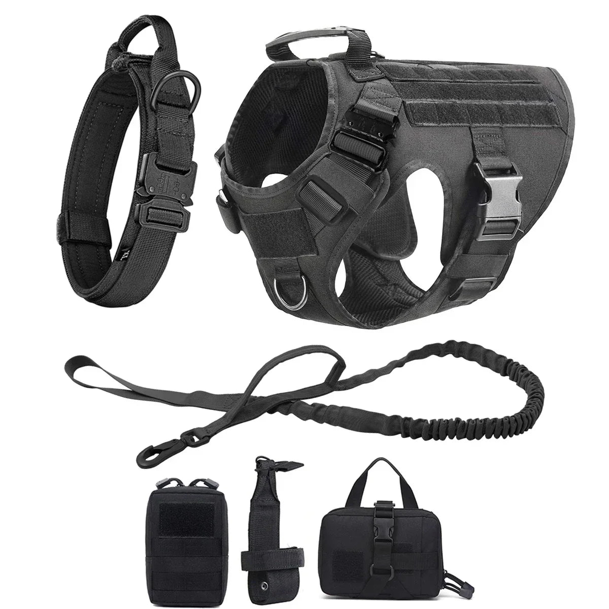 Harnais tactique pour chien, coloris disponibles