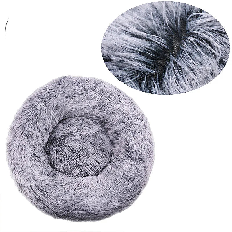 Panier rond pour chien, motif fleuri